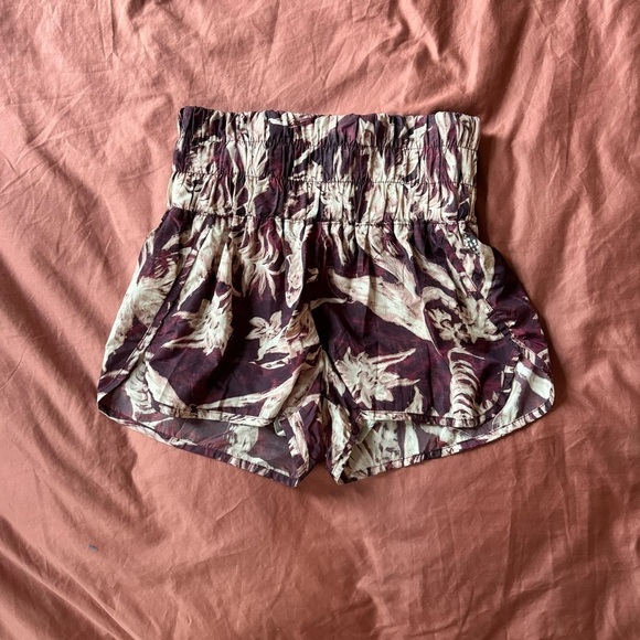 NWOT Free People Movement The Way Home Running Shorts Small Purple Floral - Picture 3 of 3